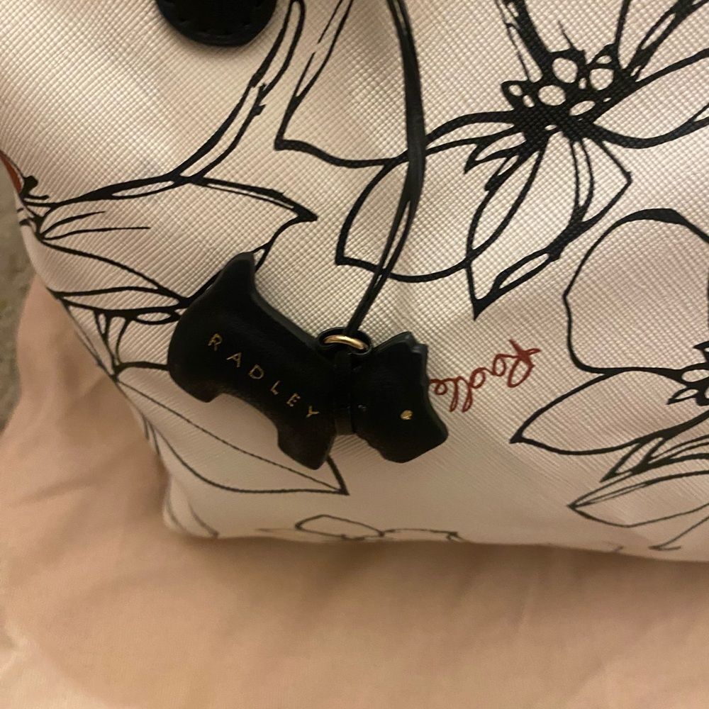 Radley London Black and White Floral Tote - Picture 2 of 8